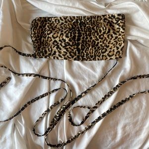 Cheetah print crop top